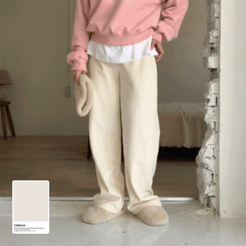 [3color]mini_made 따뜻해 벨로아 와이드팬츠(밍크)